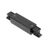 Electrical connector with power supply for 3-phase track, black