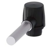 Actuator head for plastic hinge switch with solid shaft D=10 mm