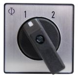 Changeover switch front mounting w. central mounting 20A 2P