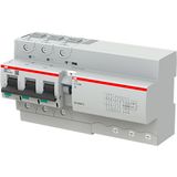 Residual current breaker RCBO DS800 range 50kA, 3P, curve D, 125A, 300