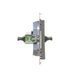 Double socket outlet with earthing and shutters - Czech pin system, (Complete product), 16A, 250V, Screw, white