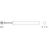 Expansion plug with screw  KR ᴓ8 (4 x 50)