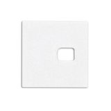 End cap for PY with hole, white, 1pc