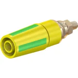 4 mm socket, screw connection, mounting Ø 8.3 mm, CAT II, yellow/green, 23.3050-20