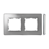 Double frame, cold aluminum, chrome base