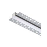 LED PROFILE B recessed 1m aluminum/frosted acrylic