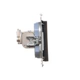 Rockers for single roller blind switch, three-position 1-0-2, Bronze matt, metalic