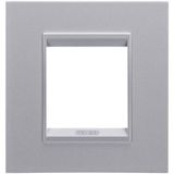 LUX INTERNATIONAL PLATE - IN PAINTED TECHNOPOLYMER - 2 MODULES - MONOCHROME TITANIUM - CHORUSMART