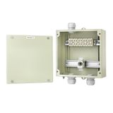 Klippon STB (Small Terminal Box), Enclosures, Height: 250 mm, Width: 250 mm, Depth: 120 mm, Material: Sheet steel, Powder-coated, Pebble grey