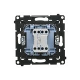 Roller blind push button 1-0-2, (module), Simon 24, IP20/IP44, 10A, graphite mat