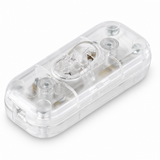 Inline Cord Switch for Round Cable, 1-Pole, 2A, 250V, transparent