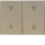 Rockers with imprinted symbol arrows, Arsys, light bronze, metal