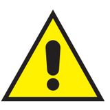 Triangular danger sign - Side: 140 mm