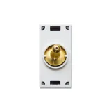 LIGHT.TOGGLE BRASS PUSHBUTT. 1P 10A