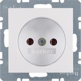 Soc. out. out earthing contact, S.1/B.3/B.7, p. white glossy