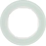 Single frame, R.Classic series, polar white glass, white plastic mounting material