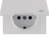 K.1/K.5 - splh. Schuko with lid, white