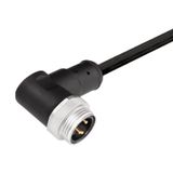 Sensor/actuator line, One end without connector, 7/8", Number of poles : 5 (4 + PE), 2 m, pin, 90°, Shielded: No, LED: No, Sheath material: PUR, Halogen: No