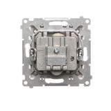 Single earial socket type "F", Inox, metallized
