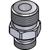 Nipple SS for sideconnection, G3/8"-1/2"