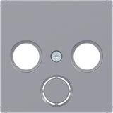 Central antenna socket 2/3-hole, knock-out, A.x/C.x, titanium