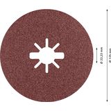 EXPERT R781 Prisma Ceramic X-LOCK Fibre Disc 125 mm, 22.23 mm, G 80, 5-pc