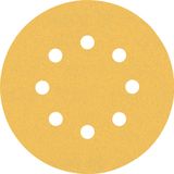 EXPERT C47 Sandpaper with 8 holes for Random Orbital Sanders 125 mm, G 12 5-pc