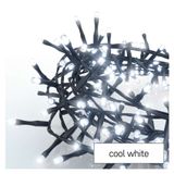 LED Christmas chain – hedgehog, 12 m, outdoor and indoor, cool white, timer