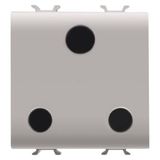 INDIAN/SOUTH AFRICAN STANDARD SOCKET-OUTLET 250V ac - 2P+E 16A - 2 MODULES - NATURAL SATIN BEIGE - CHORUSMART