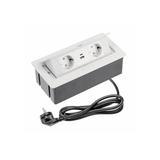 Furniture socket SOFT, 2xSHUKO, USB A+С, cable 1.5 m, white