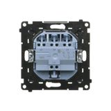 Single socket outlet with earthing, without shutters, Push In system, (module), Simon 24, IP20, 16A, champagne matt