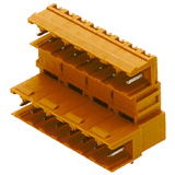 PCB plug-in connector, male header, open side, THT solder connection, 5.08 mm, Number of poles: 24, 90°, Solder pin length (l): 4.5 mm, tinned, orange, Box