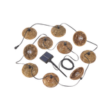 Mood hybrid solar light chain 10xE27 (incl.) natural color/black rechargeable dusk sensor