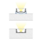 Attached aluminum profile PH2 black 17x7mm black diffuser 2m ML-761.338.74.2
