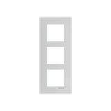 Frame 3-gang / 2+2+2-modules - Niessen logo - S - Silver