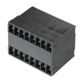 PCB plug-in connector, male header, closed side, THT solder connection, 3.81 mm, Number of poles: 10, 90°, Solder pin length (l): 3.2 mm, tinned, black, Box