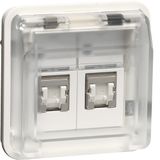 Data connector Cat 6. 2-v, W.1, polar white