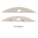 End for bra with hole, silver color, 1 pc