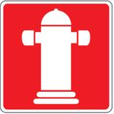Fire sign - Al - Dimensions: 230x230 mm