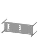Mounting plate 3VA23 (400 A), 3-pole, plug-in socket, withdrawable H: 250 mm W: 800 mm