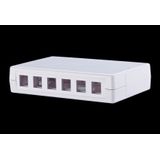 Keystone wall outlet surface mounted 6/12 port unequipped pure white