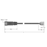Supply Cable for Multiple Passive Junction Box, TPU Connection Cable   CKCM12-7-10/TXL