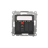 Loudspeaker socket, black matt