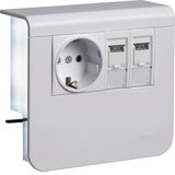 sock plinth s-outl+2xCat.6A SL 20x55 tw