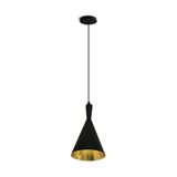 BLACK E27 12W BRASS REFLECTOR