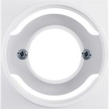 Centre plate for pilot lamp E14, S.1, white glossy
