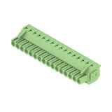PCB plug-in connector, female plug, 5.08 mm, Number of poles: 16, 225°, Clamping yoke connection, Clamping range, max. : 4 mm², Box