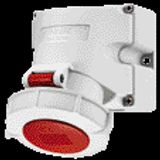 Wall socket, 16A 4p 6h 400V, IP67