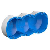 Quickbox noise protection - 3x1 box for cavity walls ø 83mm