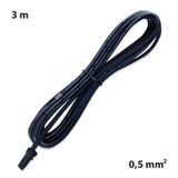 Connection cable with MP connector (fork), 3m 0.5mm2, black, free end 5mm